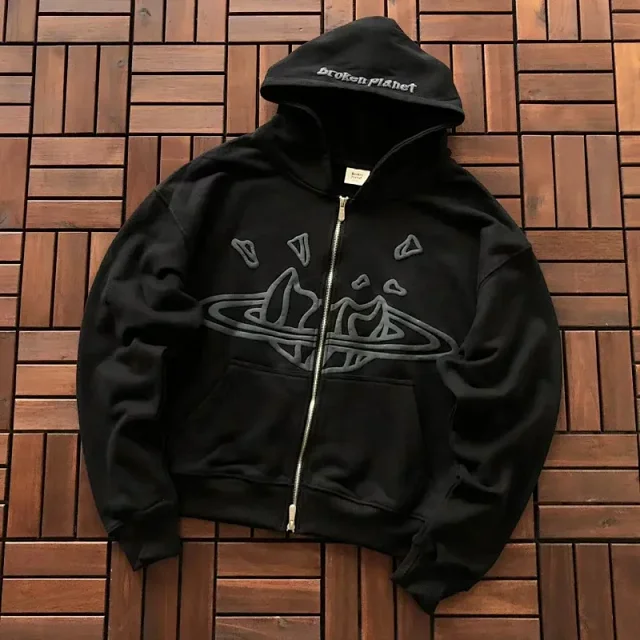 Broken Planet Hoodies & Sweatshirts Graphic patch pullover and zip-up product detail image 2