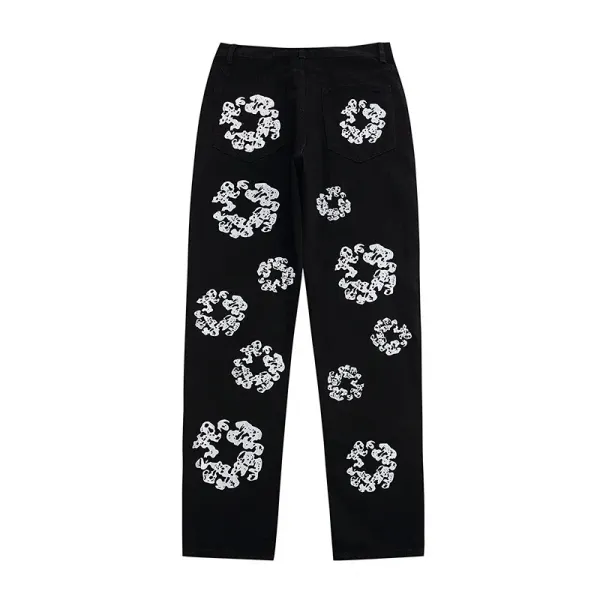 Off-White™ Diagonal Arrow Floral Print Distressed Light Blue Jeans - 12