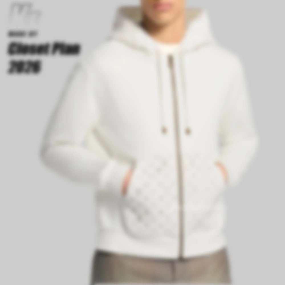 Embossed ink zip hoodie