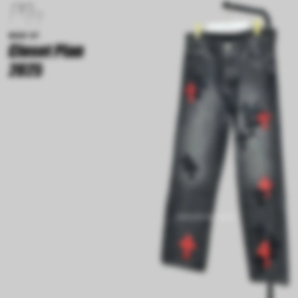 red leather patch jeans
