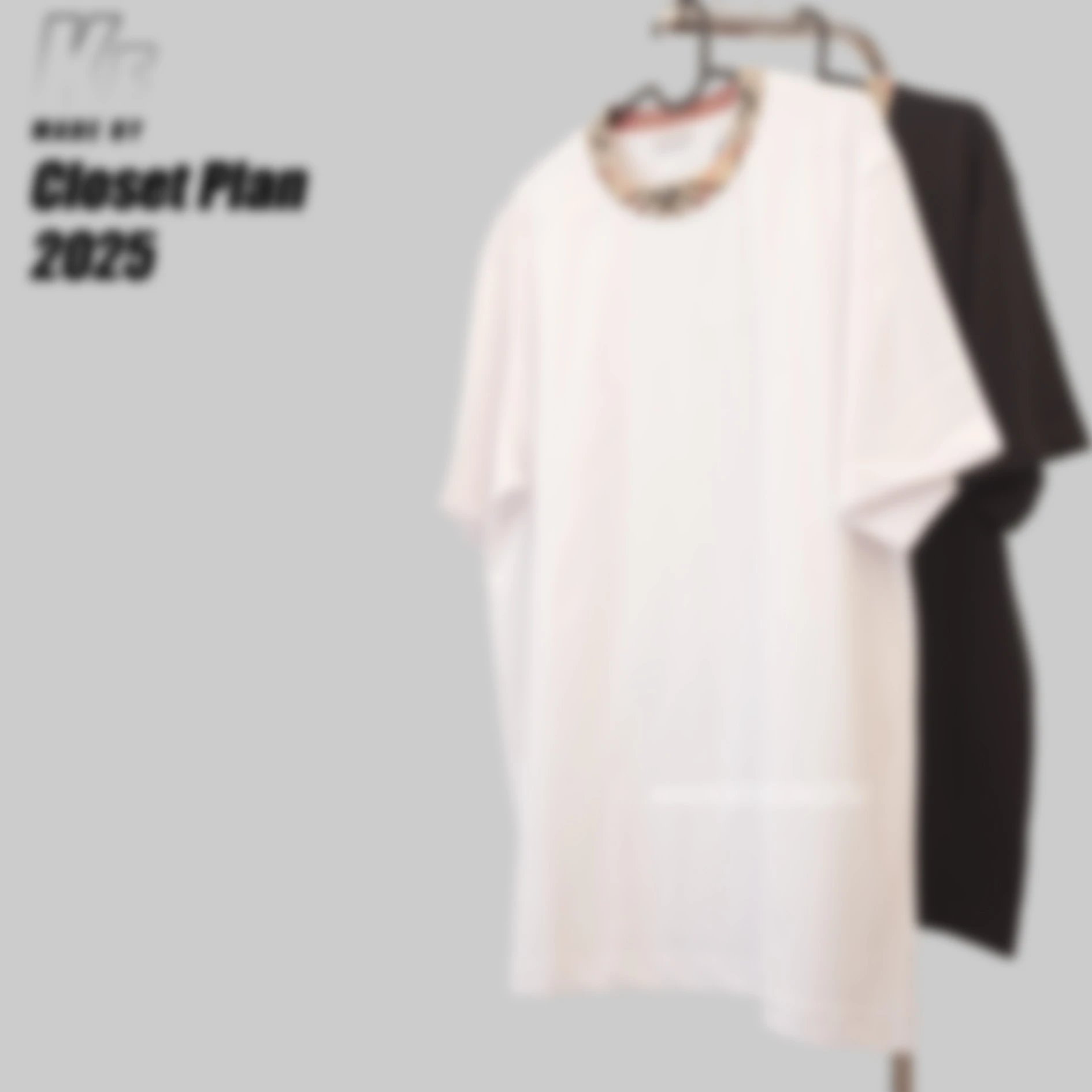 B wool neckline tee