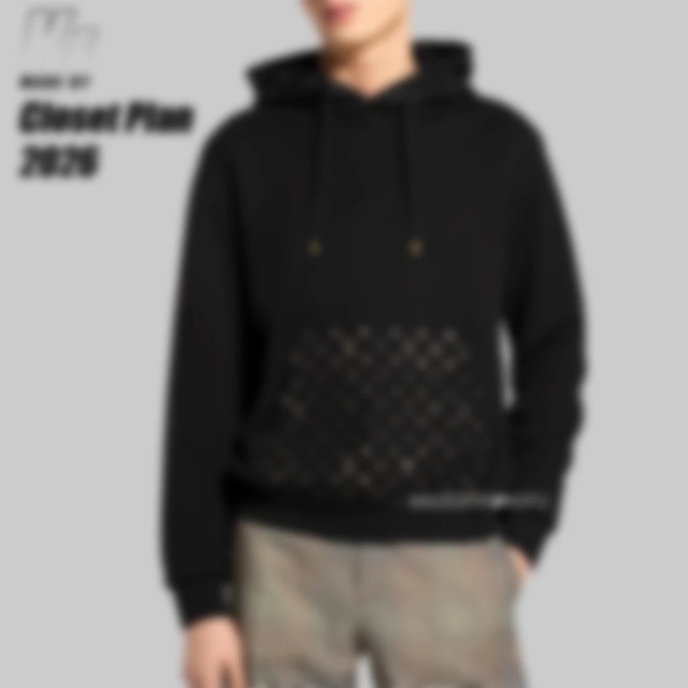 Embossed ink hoodie