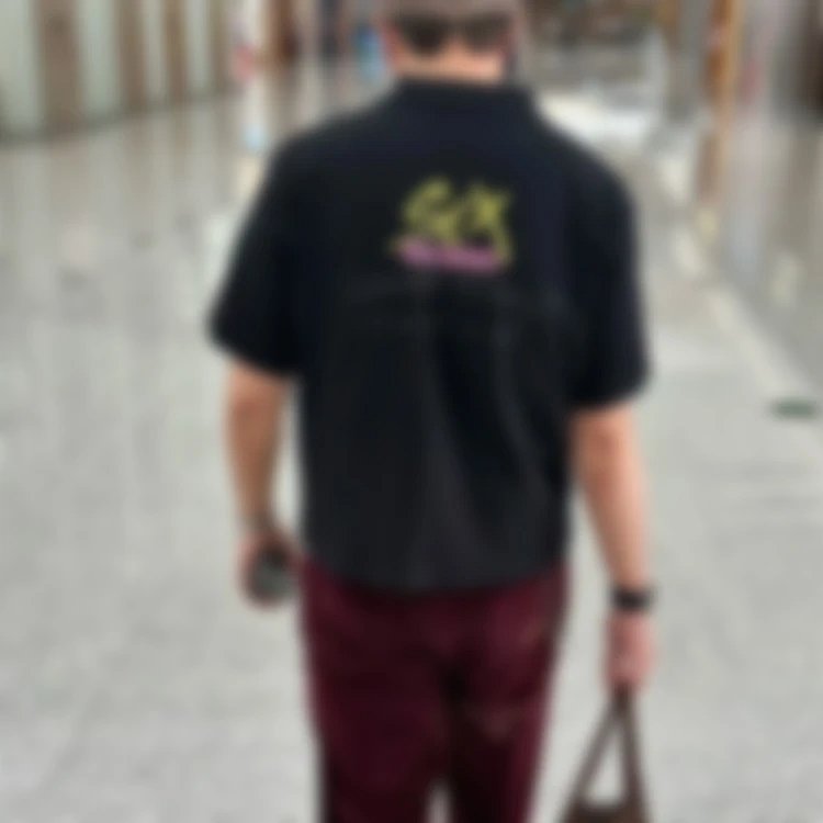 P359 Item ID 9068 CH Mattyboy Sex Record Exhibition Limited POLO Vermilion Printed Polo
