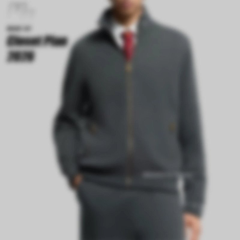 1V Knitted Collar Jacquard Zip Up（429¥）