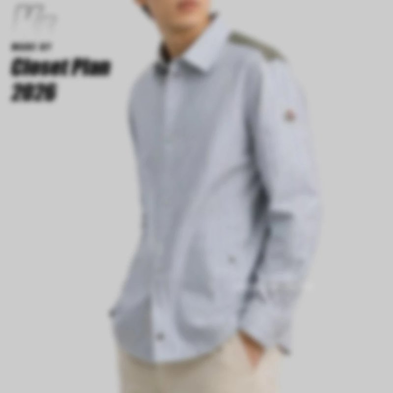 MON striped patchwork shirt (389¥)