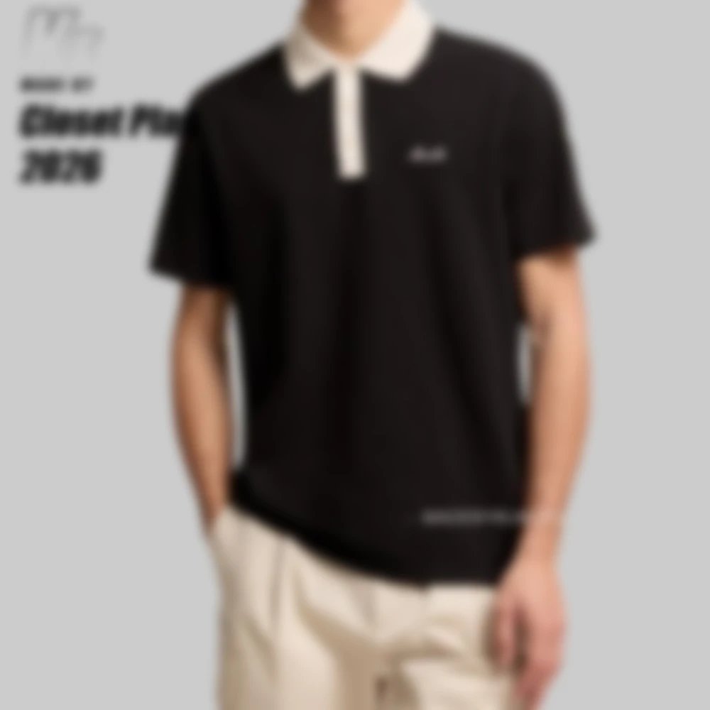 MON color block polo