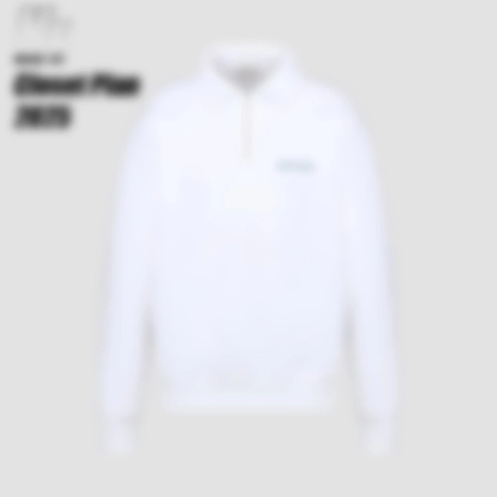 Embroidered half zip hoodie