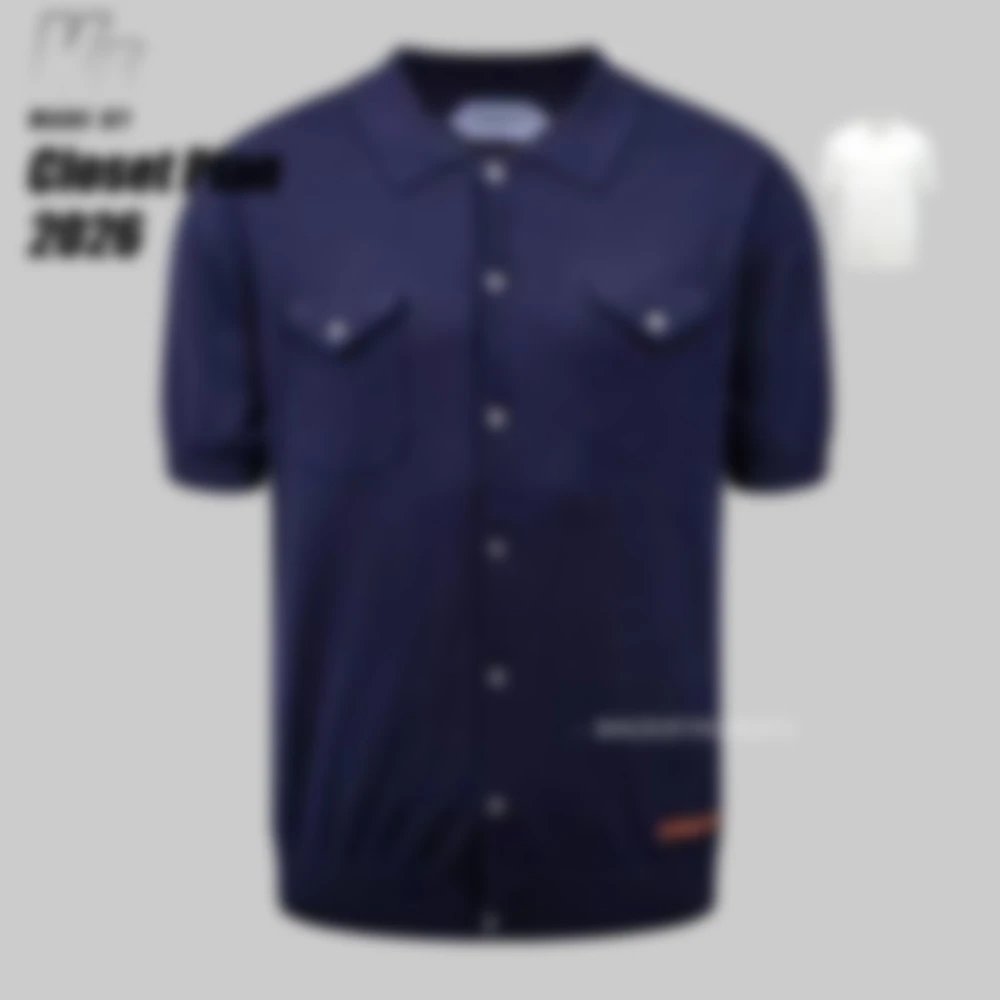VERSACE knit Button UP Polo