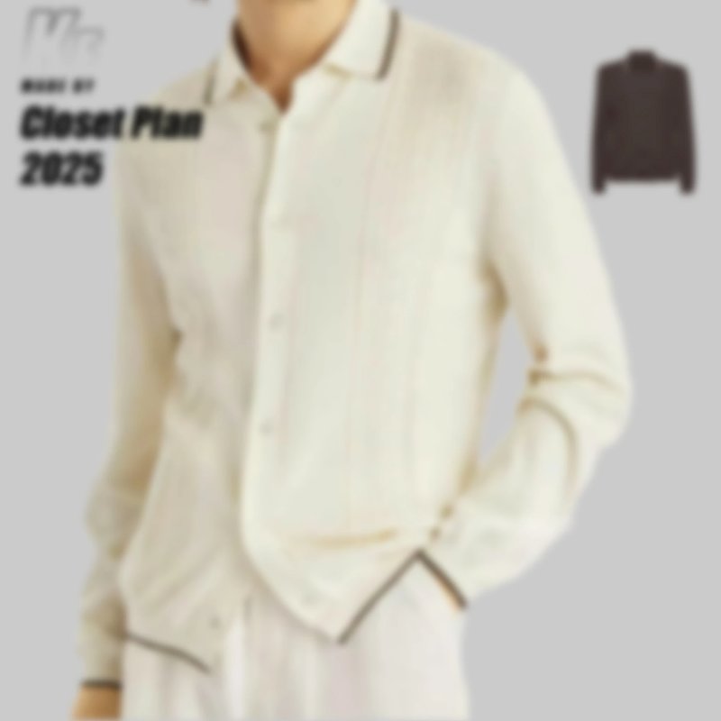 BC Button-up striped knitted shirt（289¥）