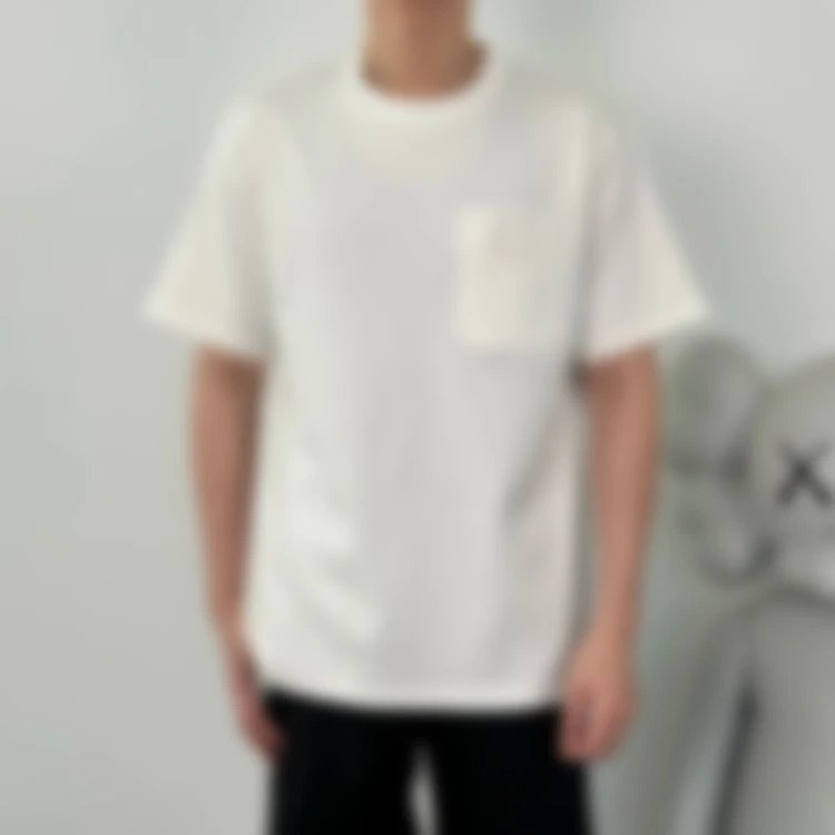 P269 Item ID 9044 1V FW25 chest pocket design with genuine leather chest logo and dyed yarn short sl