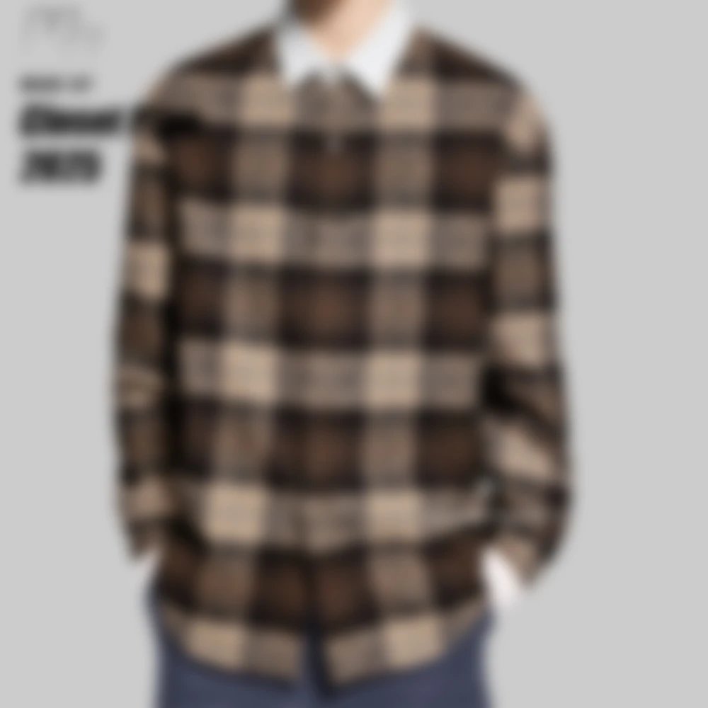V-grid printed shirt