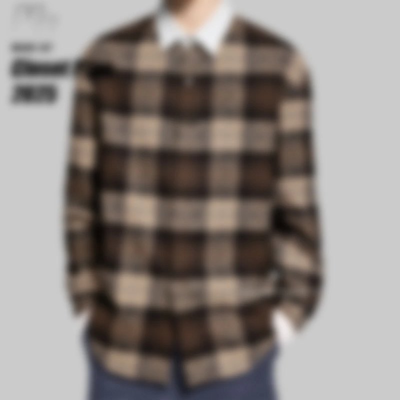 1V checkered printed polo shirt(399¥)