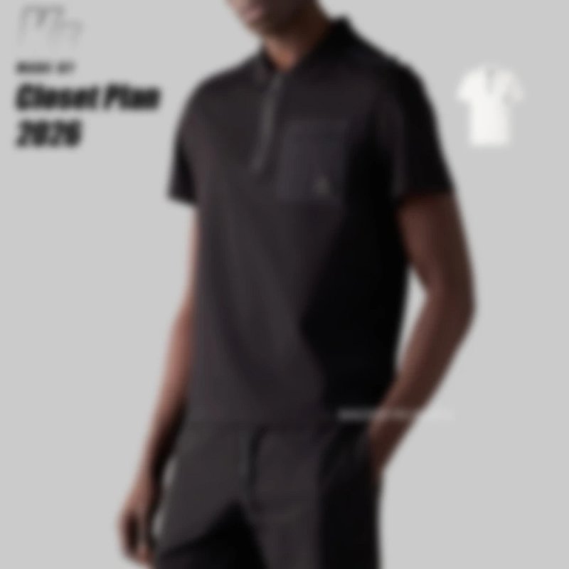 MOOSE KNUCKLE zip polo (249￥)