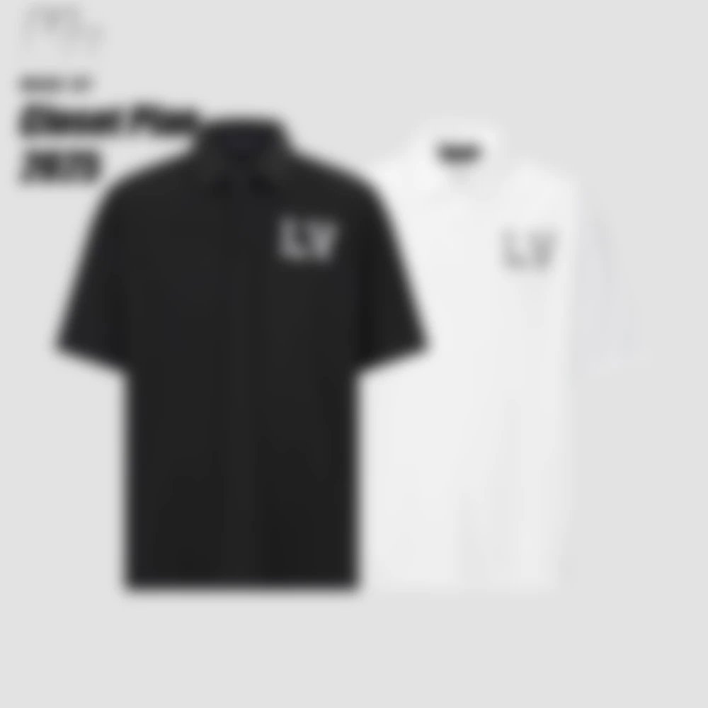 Filipino Rhinestone Polo Shirt Black White