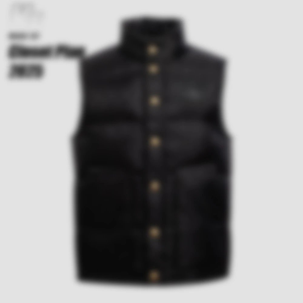Dark patterned full print down vest