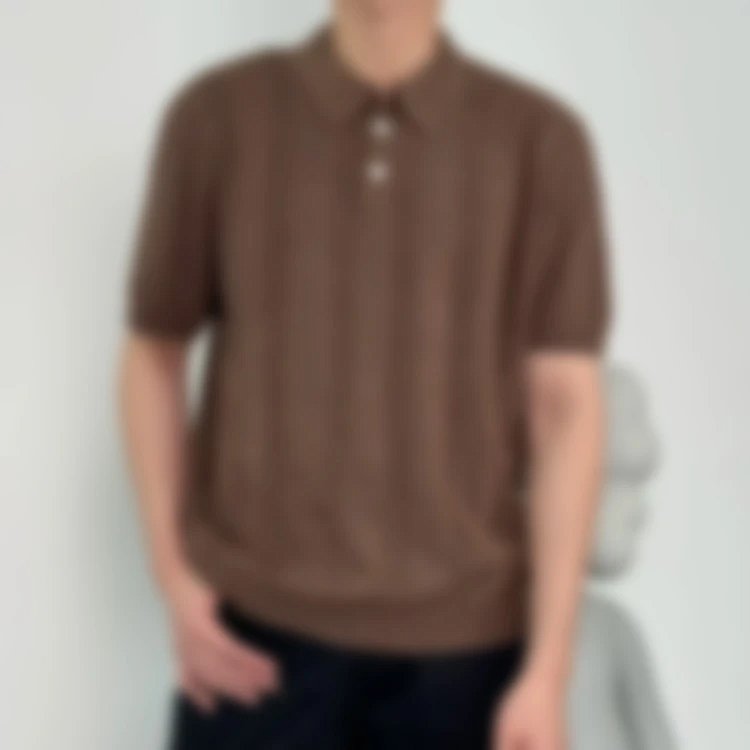 P359 Item ID 9028 BC Two Color Brunello Cucinelli SS26 15% Linen Blended Wide Ribbed Cotton Hemp Kni