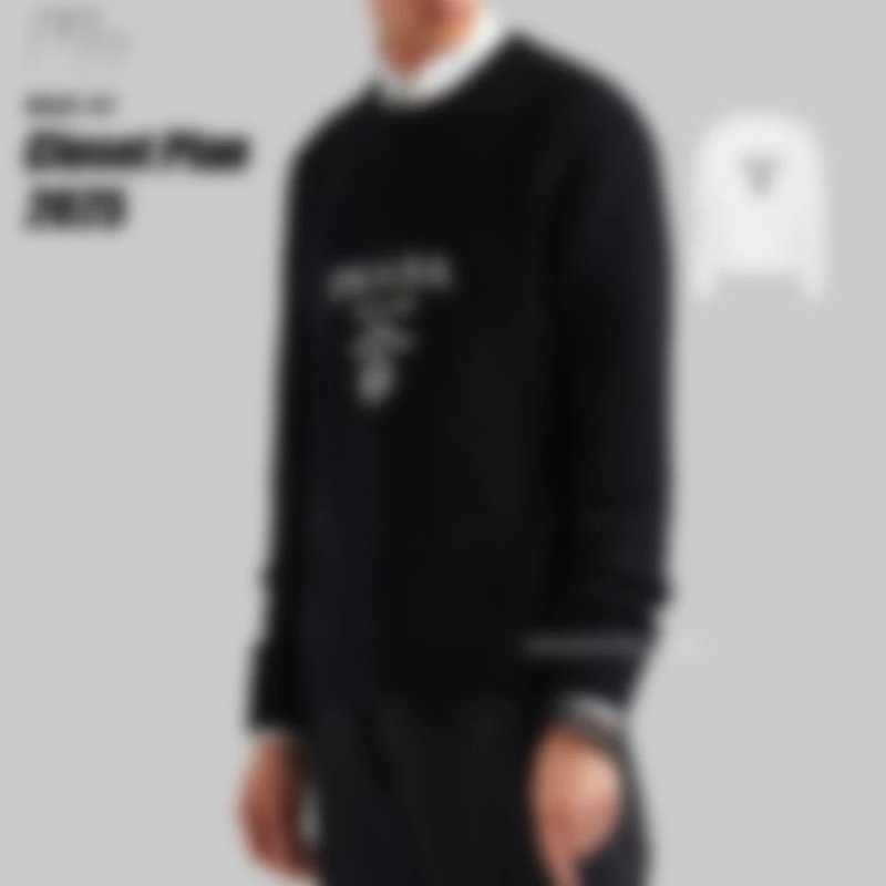 PRA wool knit jacquard sweater (369¥)