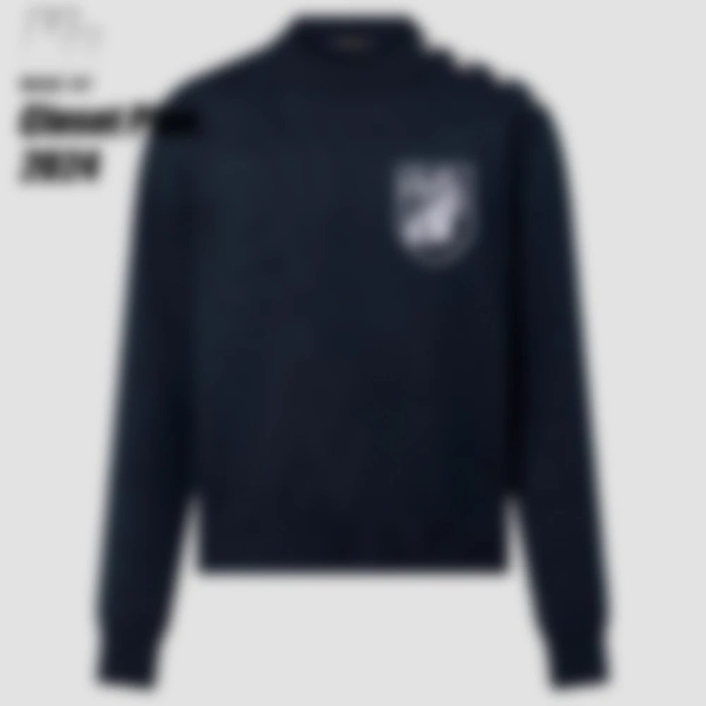 Conch Embroidered Knitted Round Neck Sweater