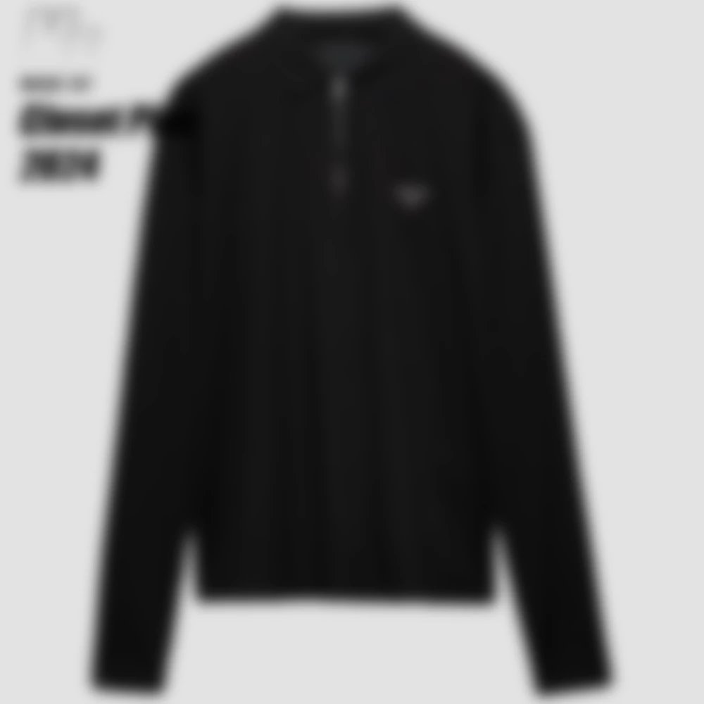 Polo shirt with long sleeves