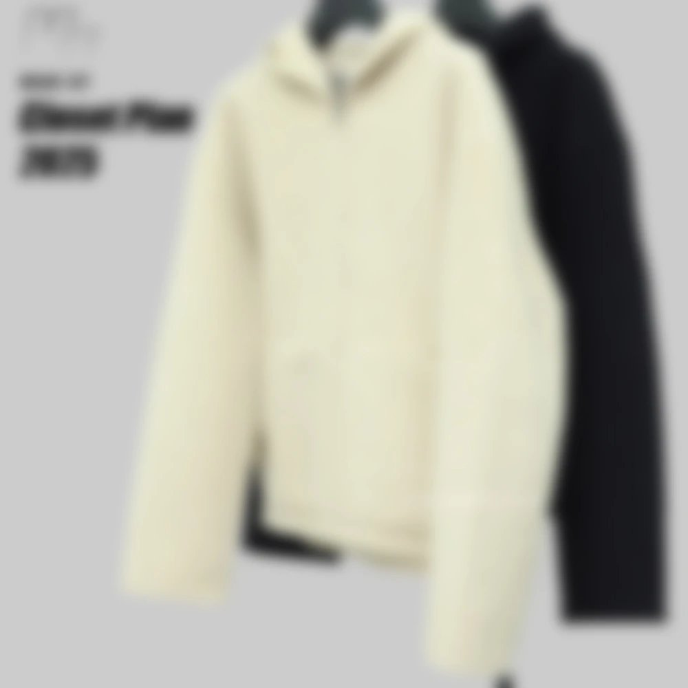 Acne Cashmere wool blend double-sided zip hoodie