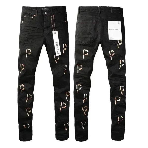 Purple Label Patchwork Distressed Slim Fit Jeans - 13