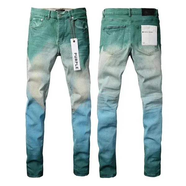 Purple Label Patchwork Distressed Slim Fit Jeans - 12
