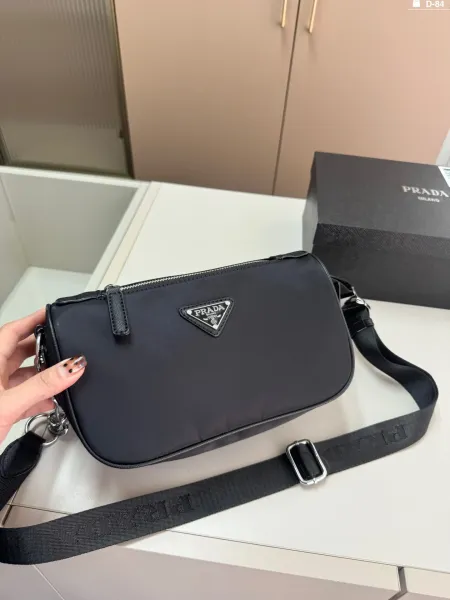Prada Re-Nylon Mini Crossbody Bag Black - 1