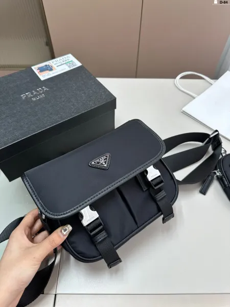 Prada Re-Nylon Crossbody Bag Black - 1