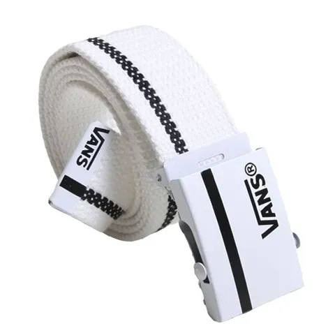 Vans Canvas Belt White with Black Stripe - 1