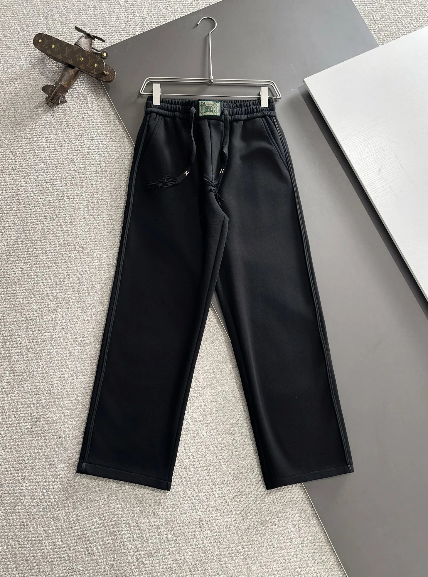Prada Triangle Logo Black Sweatpants - 5