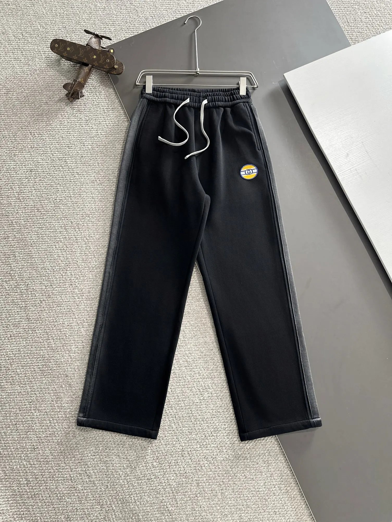 Prada Triangle Logo Black Sweatpants - 12