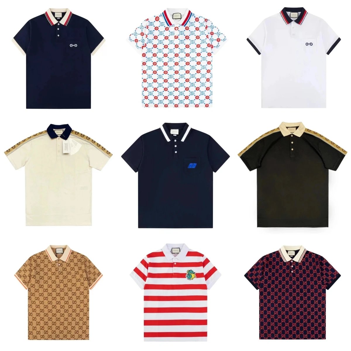 Gucci GG Supreme Polo Shirts [