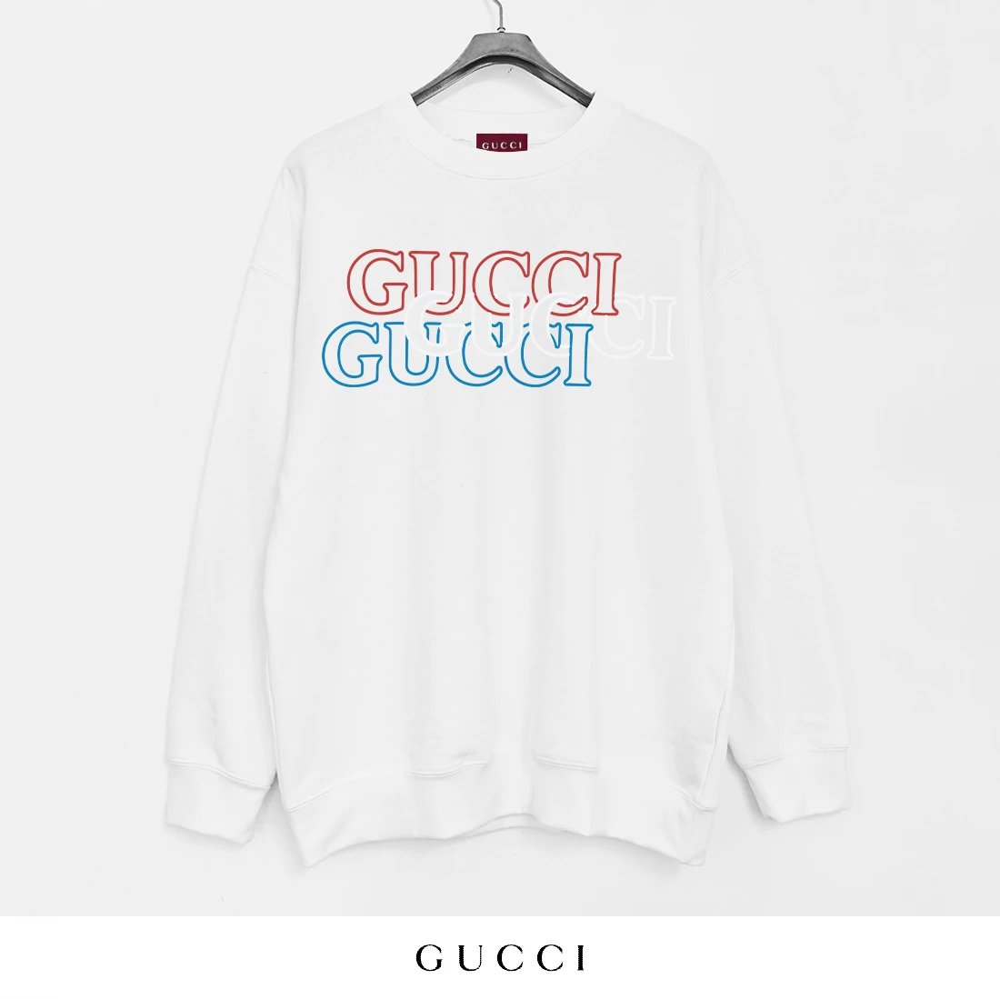 Gucci I Love You Graphic Print White Hoodie - 7