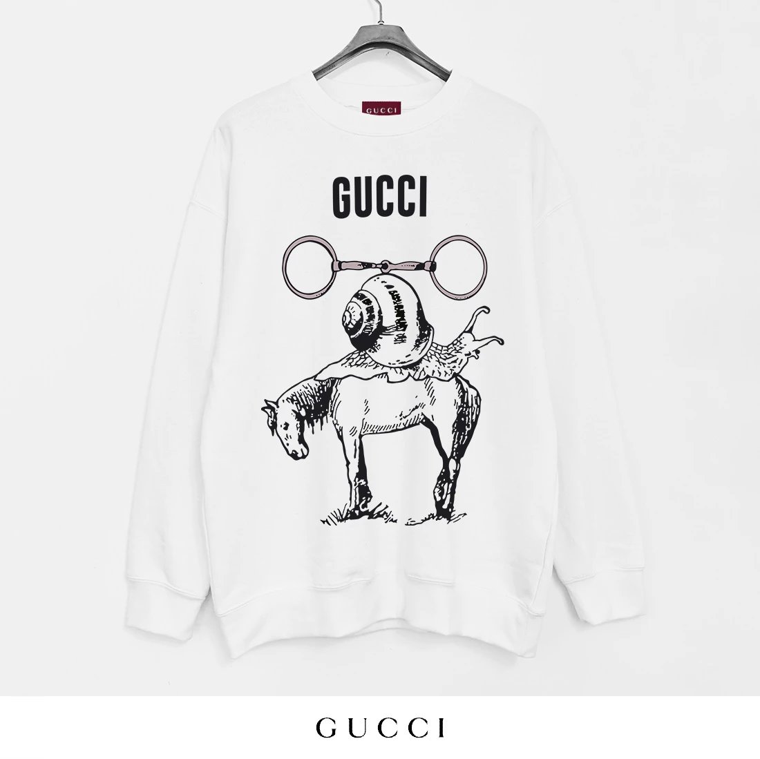 Gucci I Love You Graphic Print White Hoodie - 16