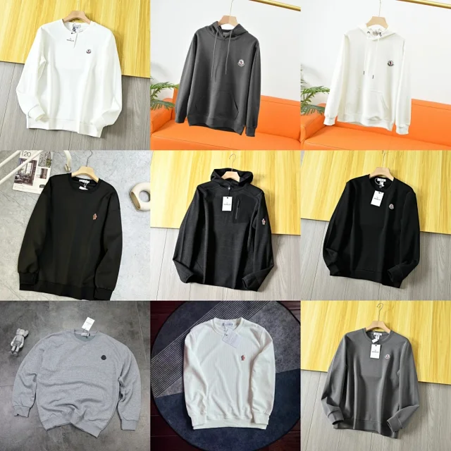 Moncler Hoodies & Sweatshirts Crewneck sweatshirt with logo patch product detail image 2