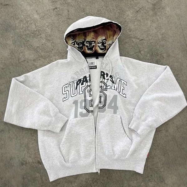 Supreme x MM6 Maison Margiela Collaboration Zip-Up Hoodie and Nike Basic Tracksuit.