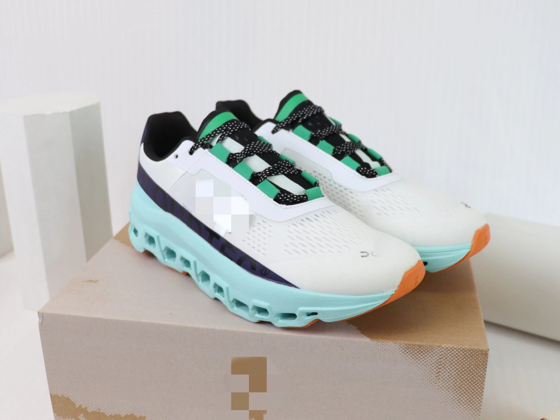 On Running Cloudmonster White Athletic Sneakers product photo 4