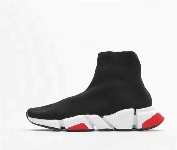 Balenciaga Speed Trainer Light Gray Knit Sneakers - 16