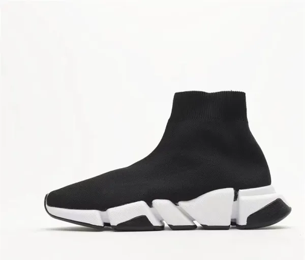 Balenciaga Speed Trainer Light Gray Knit Sneakers - 15