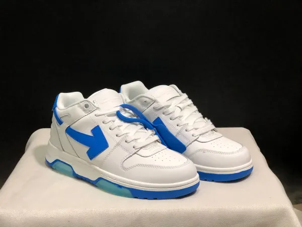 Off-White Arrow Low White and Blue Sneakers - 1