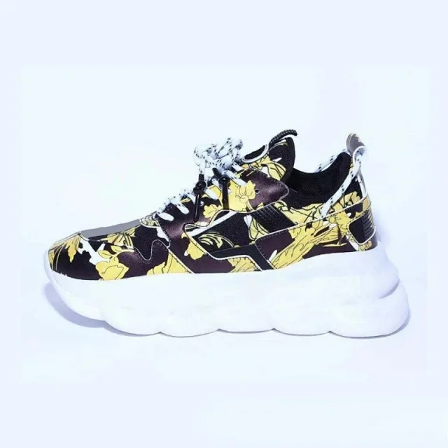 Unbranded Sneakers Chunky platform low-top with mesh and graphic panels product detail image 25