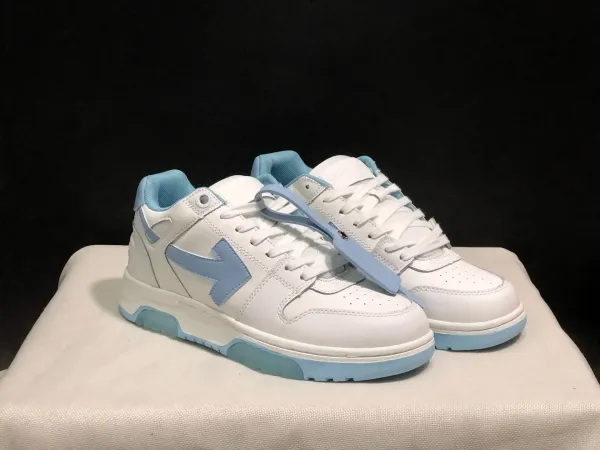 Off-White Arrow Low White and Ice Blue Sneakers - 1