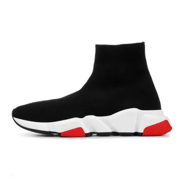 Balenciaga Speed Trainer Light Gray Knit Sneakers - 9
