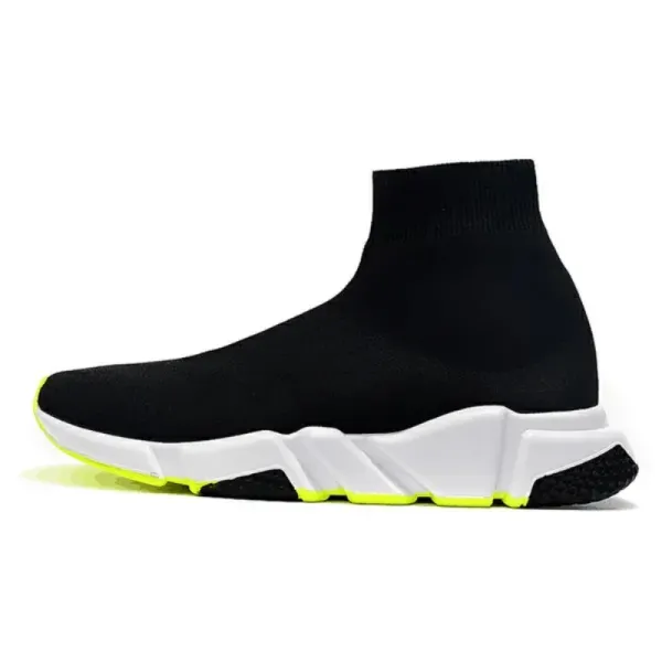 Balenciaga Speed Trainer Light Gray Knit Sneakers - 8