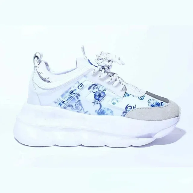 Unbranded Sneakers Chunky platform low-top with mesh and graphic panels product detail image 27