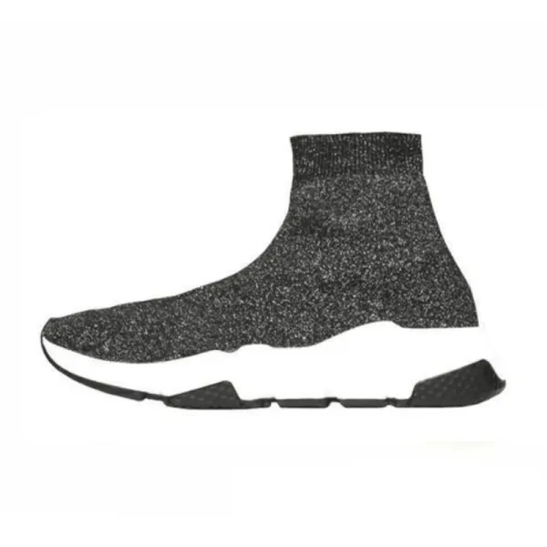 Balenciaga Speed Trainer Light Gray Knit Sneakers - 11