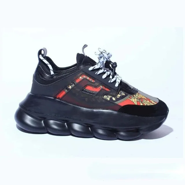 Unbranded Sneakers Chunky platform low-top with mesh and graphic panels product detail image 22