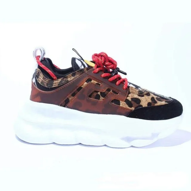 Unbranded Sneakers Chunky platform low-top with mesh and graphic panels product detail image 13
