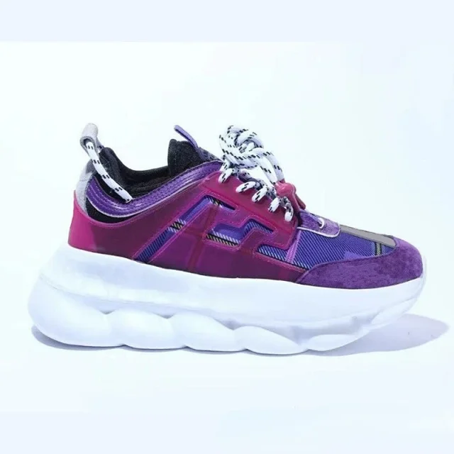 Unbranded Sneakers Chunky platform low-top with mesh and graphic panels product detail image 18