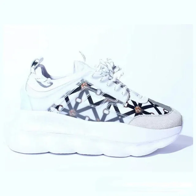 Unbranded Sneakers Chunky platform low-top with mesh and graphic panels product detail image 11